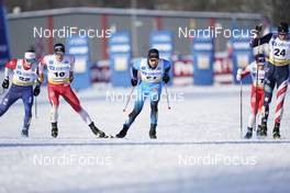 06.02.2021, Ulricehamn, Sweden (SWE): James Clugnet (GBR), Sindre Bjoernestad Skar (NOR), Valentin Chauvin (FRA), Kevin Bolger (USA), (l-r)  - FIS world cup cross-country, individual sprint, Ulricehamn (SWE). www.nordicfocus.com. © Thibaut/NordicFocus. Every downloaded picture is fee-liable.