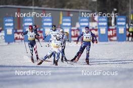 06.02.2021, Ulricehamn, Sweden (SWE): Hannah Halvorsen (USA), Maja Dahlqvist (SWE), Jonna Sundling (SWE), Greta Laurent (ITA), (l-r)  - FIS world cup cross-country, individual sprint, Ulricehamn (SWE). www.nordicfocus.com. © Thibaut/NordicFocus. Every downloaded picture is fee-liable.