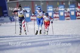 06.02.2021, Ulricehamn, Sweden (SWE): Sadie Maubet Bjornsen (USA), Eva Urevc (SLO), Julie Myhre (NOR), (l-r)  - FIS world cup cross-country, individual sprint, Ulricehamn (SWE). www.nordicfocus.com. © Thibaut/NordicFocus. Every downloaded picture is fee-liable.