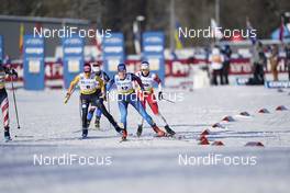 06.02.2021, Ulricehamn, Sweden (SWE): Sofie Krehl (GER), Nadine Faehndrich (SUI), Kristin Austgulen Fosnaes (NOR), (l-r)  - FIS world cup cross-country, individual sprint, Ulricehamn (SWE). www.nordicfocus.com. © Thibaut/NordicFocus. Every downloaded picture is fee-liable.