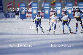 06.02.2021, Ulricehamn, Sweden (SWE): Jasmi Joensuu (FIN), Anna Dyvik (SWE), Laurien Van Der Graaff (SUI), Petra Hyncicova (CZE), (l-r)  - FIS world cup cross-country, individual sprint, Ulricehamn (SWE). www.nordicfocus.com. © Thibaut/NordicFocus. Every downloaded picture is fee-liable.