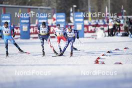 06.02.2021, Ulricehamn, Sweden (SWE): Valentin Chauvin (FRA), Kevin Bolger (USA), Finn Haagen Krogh (NOR), Michael Hellweger (ITA), (l-r)  - FIS world cup cross-country, individual sprint, Ulricehamn (SWE). www.nordicfocus.com. © Thibaut/NordicFocus. Every downloaded picture is fee-liable.