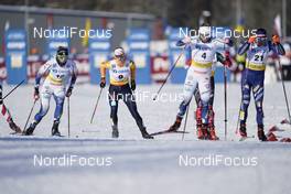 06.02.2021, Ulricehamn, Sweden (SWE): Victoria Carl (GER), Jonna Sundling (SWE), Greta Laurent (ITA), (l-r)  - FIS world cup cross-country, individual sprint, Ulricehamn (SWE). www.nordicfocus.com. © Thibaut/NordicFocus. Every downloaded picture is fee-liable.