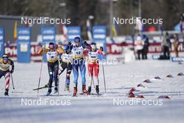 06.02.2021, Ulricehamn, Sweden (SWE): Sofie Krehl (GER), Nadine Faehndrich (SUI), Kristin Austgulen Fosnaes (NOR), (l-r)  - FIS world cup cross-country, individual sprint, Ulricehamn (SWE). www.nordicfocus.com. © Thibaut/NordicFocus. Every downloaded picture is fee-liable.