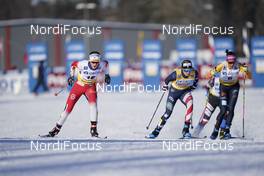 06.02.2021, Ulricehamn, Sweden (SWE): Mathilde Myhrvold (NOR), Jessie Diggins (USA), Sofie Krehl (GER), (l-r)  - FIS world cup cross-country, individual sprint, Ulricehamn (SWE). www.nordicfocus.com. © Thibaut/NordicFocus. Every downloaded picture is fee-liable.