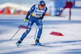 06.02.2021, Ulricehamn, Sweden (SWE): Francesco De Fabiani (ITA) - FIS world cup cross-country, individual sprint, Ulricehamn (SWE). www.nordicfocus.com. © Thibaut/NordicFocus. Every downloaded picture is fee-liable.