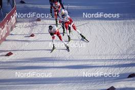 06.02.2021, Ulricehamn, Sweden (SWE): Thomas Helland Larsen (NOR), Paal Troean Aune (NOR), (l-r)  - FIS world cup cross-country, individual sprint, Ulricehamn (SWE). www.nordicfocus.com. © Thibaut/NordicFocus. Every downloaded picture is fee-liable.