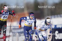 06.02.2021, Ulricehamn, Sweden (SWE): Maya Macisaac-Jones (CAN), Greta Laurent (ITA), Jonna Sundling (SWE), (l-r)  - FIS world cup cross-country, individual sprint, Ulricehamn (SWE). www.nordicfocus.com. © Thibaut/NordicFocus. Every downloaded picture is fee-liable.