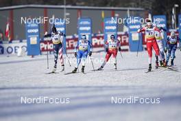 06.02.2021, Ulricehamn, Sweden (SWE): Sadie Maubet Bjornsen (USA), Eva Urevc (SLO), Julie Myhre (NOR), Kristine Stavaas Skistad (NOR), Hanna Falk (SWE), (l-r)  - FIS world cup cross-country, individual sprint, Ulricehamn (SWE). www.nordicfocus.com. © Thibaut/NordicFocus. Every downloaded picture is fee-liable.