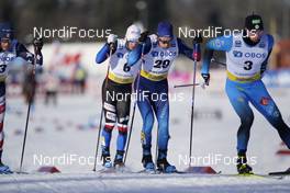 06.02.2021, Ulricehamn, Sweden (SWE): Erwan Kaeser (SUI), Lucas Chanavat (FRA), (l-r)  - FIS world cup cross-country, individual sprint, Ulricehamn (SWE). www.nordicfocus.com. © Thibaut/NordicFocus. Every downloaded picture is fee-liable.