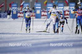 06.02.2021, Ulricehamn, Sweden (SWE): Jasmi Joensuu (FIN), Anna Dyvik (SWE), Laurien Van Der Graaff (SUI), Anamarija Lampic (SLO), Coletta Rydzek (GER), (l-r)  - FIS world cup cross-country, individual sprint, Ulricehamn (SWE). www.nordicfocus.com. © Thibaut/NordicFocus. Every downloaded picture is fee-liable.