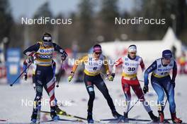 06.02.2021, Ulricehamn, Sweden (SWE): Jessie Diggins (USA), Sofie Krehl (GER), Kristin Austgulen Fosnaes (NOR), Nadine Faehndrich (SUI), (l-r)  - FIS world cup cross-country, individual sprint, Ulricehamn (SWE). www.nordicfocus.com. © Thibaut/NordicFocus. Every downloaded picture is fee-liable.
