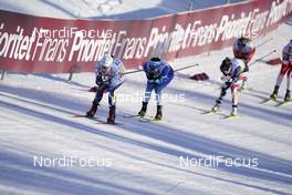 06.02.2021, Ulricehamn, Sweden (SWE): Hanna Falk (SWE), Eva Urevc (SLO), Sadie Maubet Bjornsen (USA), (l-r)  - FIS world cup cross-country, individual sprint, Ulricehamn (SWE). www.nordicfocus.com. © Thibaut/NordicFocus. Every downloaded picture is fee-liable.