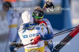 06.02.2021, Ulricehamn, Sweden (SWE): Maja Dahlqvist (SWE), Hanna Falk (SWE), (l-r)  - FIS world cup cross-country, individual sprint, Ulricehamn (SWE). www.nordicfocus.com. © Thibaut/NordicFocus. Every downloaded picture is fee-liable.