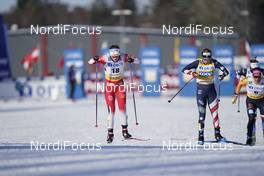 06.02.2021, Ulricehamn, Sweden (SWE): Mathilde Myhrvold (NOR), Jessie Diggins (USA), Sofie Krehl (GER), (l-r)  - FIS world cup cross-country, individual sprint, Ulricehamn (SWE). www.nordicfocus.com. © Thibaut/NordicFocus. Every downloaded picture is fee-liable.