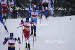 07.02.2021, Ulricehamn, Sweden (SWE): Sindre Bjoernestad Skar (NOR), Renaud Jay (FRA), (l-r)  - FIS world cup cross-country, team sprint, Ulricehamn (SWE). www.nordicfocus.com. © Thibaut/NordicFocus. Every downloaded picture is fee-liable.