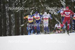 07.02.2021, Ulricehamn, Sweden (SWE): Maxim Cervinka (GER), Francesco De Fabiani (ITA), Marcus Grate (SWE), (l-r)  - FIS world cup cross-country, team sprint, Ulricehamn (SWE). www.nordicfocus.com. © Thibaut/NordicFocus. Every downloaded picture is fee-liable.