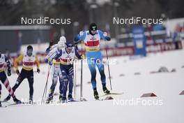 07.02.2021, Ulricehamn, Sweden (SWE): Lucas Chanavat (FRA), Francesco De Fabiani (ITA), (l-r) - FIS world cup cross-country, team sprint, Ulricehamn (SWE). www.nordicfocus.com. © Thibaut/NordicFocus. Every downloaded picture is fee-liable.