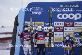 07.02.2021, Ulricehamn, Sweden (SWE): Maja Dahlqvist (SWE), Linn Svahn (SWE), (l-r)  - FIS world cup cross-country, team sprint, Ulricehamn (SWE). www.nordicfocus.com. © Thibaut/NordicFocus. Every downloaded picture is fee-liable.