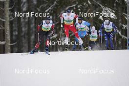 07.02.2021, Ulricehamn, Sweden (SWE): Philippe Boucher (CAN), Thomas Helland Larsen (NOR), (l-r)  - FIS world cup cross-country, team sprint, Ulricehamn (SWE). www.nordicfocus.com. © Thibaut/NordicFocus. Every downloaded picture is fee-liable.