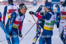 07.02.2021, Ulricehamn, Sweden (SWE): Jovian Hediger (SUI), Roman Furger (SUI), (l-r)  - FIS world cup cross-country, team sprint, Ulricehamn (SWE). www.nordicfocus.com. © Thibaut/NordicFocus. Every downloaded picture is fee-liable.