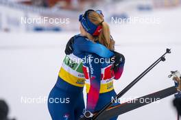 07.02.2021, Ulricehamn, Sweden (SWE): Laurien Van Der Graaff (SUI), Nadine Faehndrich (SUI), (l-r)  - FIS world cup cross-country, team sprint, Ulricehamn (SWE). www.nordicfocus.com. © Thibaut/NordicFocus. Every downloaded picture is fee-liable.