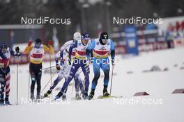 07.02.2021, Ulricehamn, Sweden (SWE): Lucas Chanavat (FRA), Francesco De Fabiani (ITA), (l-r) - FIS world cup cross-country, team sprint, Ulricehamn (SWE). www.nordicfocus.com. © Thibaut/NordicFocus. Every downloaded picture is fee-liable.