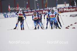 07.02.2021, Ulricehamn, Sweden (SWE): Ludek Seller (CZE), Jovian Hediger (SUI), Lucas Chanavat (FRA), (l-r) - FIS world cup cross-country, team sprint, Ulricehamn (SWE). www.nordicfocus.com. © Thibaut/NordicFocus. Every downloaded picture is fee-liable.