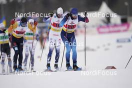 07.02.2021, Ulricehamn, Sweden (SWE): Maxim Cervinka (GER), Roman Schaad (SUI), (l-r)  - FIS world cup cross-country, team sprint, Ulricehamn (SWE). www.nordicfocus.com. © Thibaut/NordicFocus. Every downloaded picture is fee-liable.