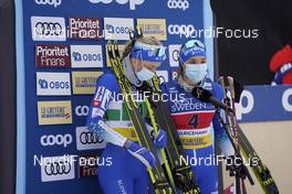 07.02.2021, Ulricehamn, Sweden (SWE): Anamarija Lampic (SLO), Eva Urevc (SLO), (l-r)  - FIS world cup cross-country, team sprint, Ulricehamn (SWE). www.nordicfocus.com. © Thibaut/NordicFocus. Every downloaded picture is fee-liable.