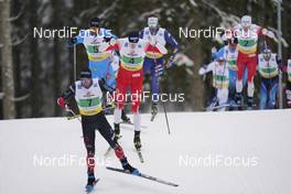 07.02.2021, Ulricehamn, Sweden (SWE): Russell Kennedy (CAN), Finn Haagen Krogh (NOR), Valentin Chauvin (FRA), (l-r)  - FIS world cup cross-country, team sprint, Ulricehamn (SWE). www.nordicfocus.com. © Thibaut/NordicFocus. Every downloaded picture is fee-liable.
