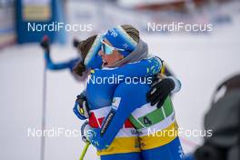 07.02.2021, Ulricehamn, Sweden (SWE): Eva Urevc (SLO), Anamarija Lampic (SLO), (l-r)  - FIS world cup cross-country, team sprint, Ulricehamn (SWE). www.nordicfocus.com. © Thibaut/NordicFocus. Every downloaded picture is fee-liable.