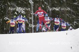 07.02.2021, Ulricehamn, Sweden (SWE): Sergey Ustiugov (RUS), Francesco De Fabiani (ITA), (l-r)  - FIS world cup cross-country, team sprint, Ulricehamn (SWE). www.nordicfocus.com. © Thibaut/NordicFocus. Every downloaded picture is fee-liable.