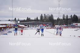07.02.2021, Ulricehamn, Sweden (SWE): Nadine Faehndrich (SUI), Anamarija Lampic (SLO), Linn Svahn (SWE), (l-r)  - FIS world cup cross-country, team sprint, Ulricehamn (SWE). www.nordicfocus.com. © Thibaut/NordicFocus. Every downloaded picture is fee-liable.