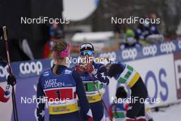 07.02.2021, Ulricehamn, Sweden (SWE): Sadie Maubet Bjornsen (USA), Jessie Diggins (USA), (l-r)  - FIS world cup cross-country, team sprint, Ulricehamn (SWE). www.nordicfocus.com. © Thibaut/NordicFocus. Every downloaded picture is fee-liable.