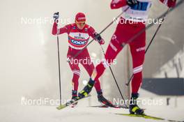 24.01.2021, Lahti Finland (FIN): Alexander Bolshunov (RUS) - FIS world cup cross-country, 4x10km men, Lahti (FIN). www.nordicfocus.com. © Modica/NordicFocus. Every downloaded picture is fee-liable.