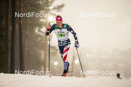 24.01.2021, Lahti Finland (FIN): Gus Schumacher (USA) - FIS world cup cross-country, 4x10km men, Lahti (FIN). www.nordicfocus.com. © Modica/NordicFocus. Every downloaded picture is fee-liable.