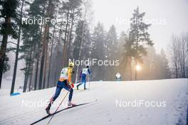 24.01.2021, Lahti Finland (FIN): Janosch Brugger (GER), Dario Cologna (SUI), (l-r)  - FIS world cup cross-country, 4x10km men, Lahti (FIN). www.nordicfocus.com. © Modica/NordicFocus. Every downloaded picture is fee-liable.