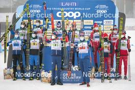24.01.2021, Lahti Finland (FIN): Joni Maki (FIN), Ristomatti Hako, (l-r) - FIS world cup cross-country, 4x10km men, Lahti (FIN). www.nordicfocus.com. © Vianney THIBAUT/NordicFocus. Every downloaded picture is fee-liable.