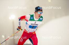 24.01.2021, Lahti Finland (FIN): Simen Hegstad Krueger (NOR) - FIS world cup cross-country, 4x10km men, Lahti (FIN). www.nordicfocus.com. © Modica/NordicFocus. Every downloaded picture is fee-liable.