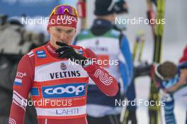 24.01.2021, Lahti Finland (FIN): Alexander Bolshunov (RUS) - FIS world cup cross-country, 4x10km men, Lahti (FIN). www.nordicfocus.com. © Vianney THIBAUT/NordicFocus. Every downloaded picture is fee-liable.