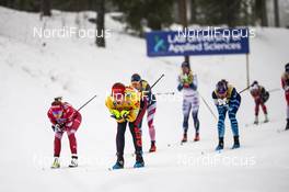 24.01.2021, Lahti Finland (FIN): Laura Gimmler (GER), Yana Kirpichenko (RUS), Johanna Matintalo (FIN), (l-r)  - FIS world cup cross-country, 4x5km women, Lahti (FIN). www.nordicfocus.com. © Modica/NordicFocus. Every downloaded picture is fee-liable.