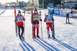 29.01.2021, Falun, Sweden (SWE): Simen Hegstad Krueger (NOR), Alexander Bolshunov (RUS), Sjur Roethe (NOR), (l-r)  - FIS world cup cross-country, 15km men, Falun (SWE). www.nordicfocus.com. © Thibaut/NordicFocus. Every downloaded picture is fee-liable.