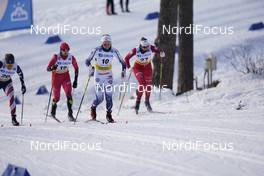 31.01.2021, Falun, Sweden (SWE): Rosie Brennan (USA), Anastasia Kirillova (BLR), Emma Ribom (SWE), Maria Nordstroem (SWE), (l-r)  - FIS world cup cross-country, individual sprint, Falun (SWE). www.nordicfocus.com. © Thibaut/NordicFocus. Every downloaded picture is fee-liable.