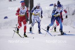 31.01.2021, Falun, Sweden (SWE): Gleb Retivykh (RUS), Viktor Thorn (SWE), Erwan Kaeser (SUI), (l-r)  - FIS world cup cross-country, individual sprint, Falun (SWE). www.nordicfocus.com. © Thibaut/NordicFocus. Every downloaded picture is fee-liable.
