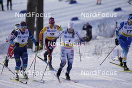 31.01.2021, Falun, Sweden (SWE): Mathilde Myhrvold (NOR), Jasmi Joensuu (FIN), Sofie Krehl (GER), Johanna Hagstroem (SWE), (l-r)  - FIS world cup cross-country, individual sprint, Falun (SWE). www.nordicfocus.com. © Thibaut/NordicFocus. Every downloaded picture is fee-liable.