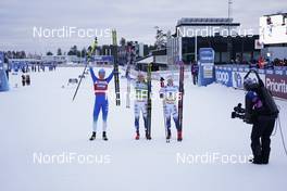 31.01.2021, Falun, Sweden (SWE): Anamarija Lampic (SLO), Linn Svahn (SWE), Johanna Hagstroem (SWE), (l-r)  - FIS world cup cross-country, individual sprint, Falun (SWE). www.nordicfocus.com. © Thibaut/NordicFocus. Every downloaded picture is fee-liable.