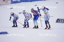 31.01.2021, Falun, Sweden (SWE): Johanna Hagstroem (SWE), Jonna Sundling (SWE), Anamarija Lampic (SLO), Hanna Falk (SWE), (l-r)  - FIS world cup cross-country, individual sprint, Falun (SWE). www.nordicfocus.com. © Thibaut/NordicFocus. Every downloaded picture is fee-liable.