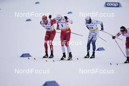 31.01.2021, Falun, Sweden (SWE): Gleb Retivykh (RUS), Erik Valnes (NOR), Oskar Svensson (SWE), (l-r)  - FIS world cup cross-country, individual sprint, Falun (SWE). www.nordicfocus.com. © Thibaut/NordicFocus. Every downloaded picture is fee-liable.