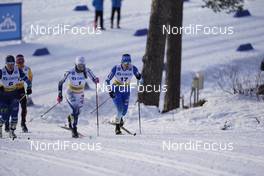 31.01.2021, Falun, Sweden (SWE): Jasmi Joensuu (FIN), Johanna Hagstroem (SWE), Eva Urevc (SLO), (l-r)  - FIS world cup cross-country, individual sprint, Falun (SWE). www.nordicfocus.com. © Thibaut/NordicFocus. Every downloaded picture is fee-liable.